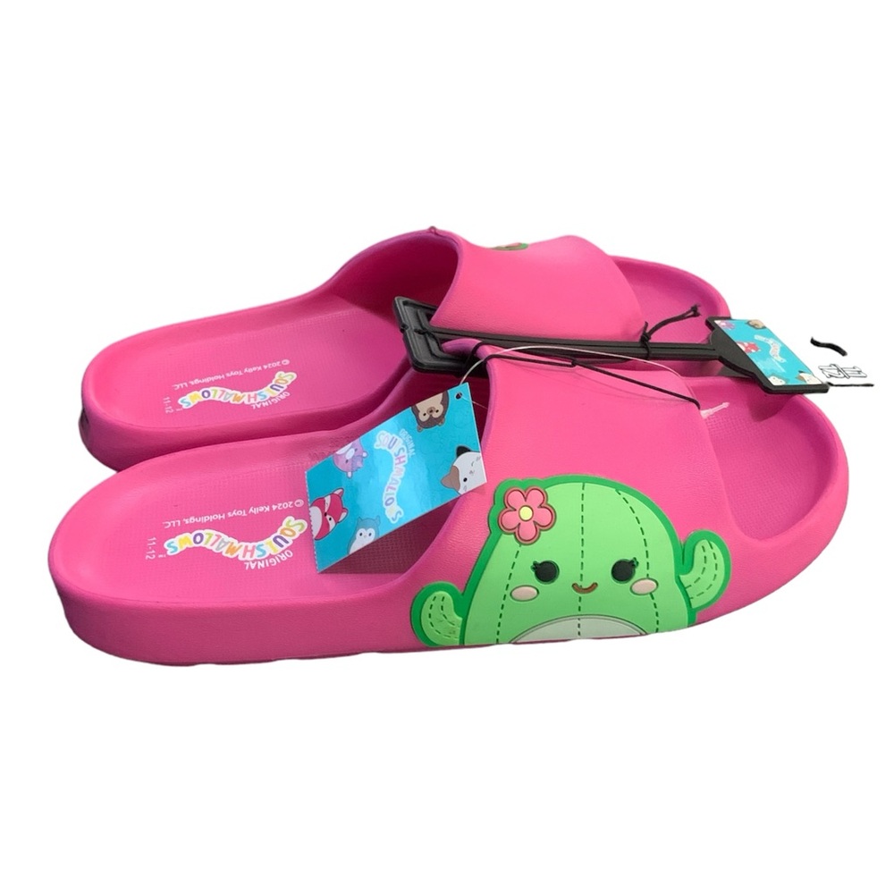 Original Squishmallows  Pink Women’s size 11-12 Sandals Slides Summer Beach